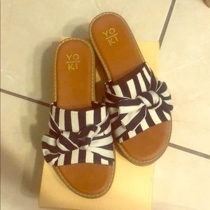 Platform striped Sandals